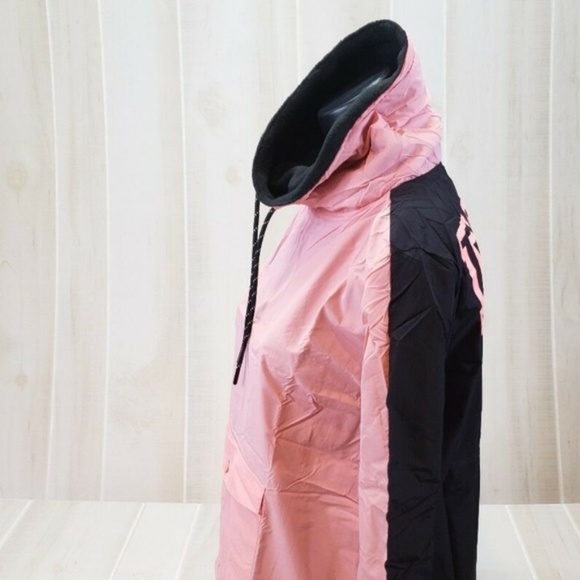 Victoria's Secret PINK NEW Jacket Fleece Neck Anorak Small Black Pullover - Picture 4 of 7